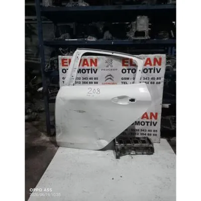 208 2012-2019 BOŞ BEYAZ SOL ARKA KAPI 