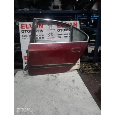 607 2001-2005 DOLU KIRMIZI SOL ARKA KAPI 